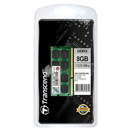 Transcend 8GB 2Rx8 DDR3 1333 SO Laptop RAM