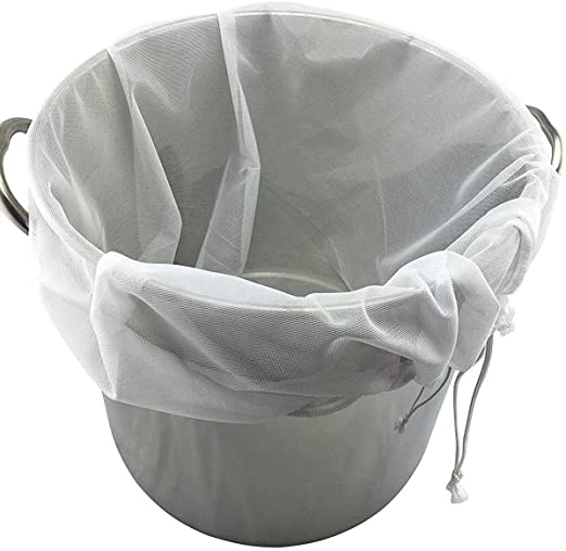 SOONHUA Straining Bag, Fine Mesh Food Strainer Filter Bags for Nut Milk, Green Juice, Cold Brew, Home Brewing Reusable, High 22inch x Wide 26inch