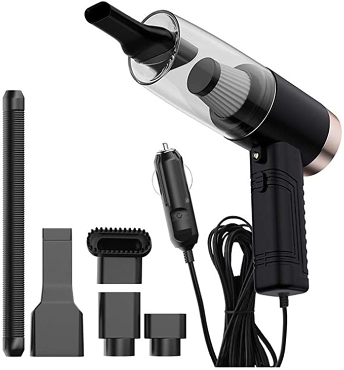 Linsam Portable Car Vacuum Cleaner,High Power Corded Handheld Vacuum 16.4foot Cable 12V Car & Auto Accessories Wash Kit with Wet or Dry for Detailing and Cleaning Car Interior