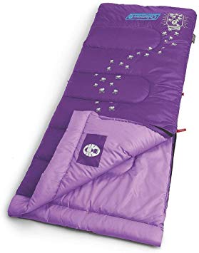 Coleman Youth Glow-In-The Dark Sleeping Bag, Purple