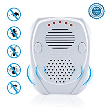 Ultrasonic Pest Repellent - Electronic Plug in - Frequency conversion mode - Pest Control Ultrasonic Repellent Best for Mice,Mosquitoes,Ants,Spiders,Roaches - Indoor & Outdoor(USB) Pest Repeller