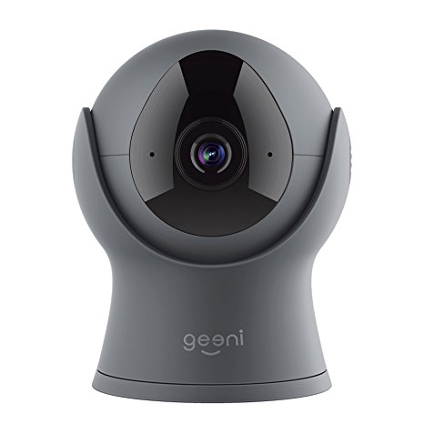 Geeni Vision 1080P HD Smart Wi-Fi Indoor Security Camera with Motion Alerts, Two-Way Audio & SD Storage - Gray