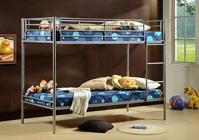 3ft Single Metal Bunk Bed - Twin Sleeper