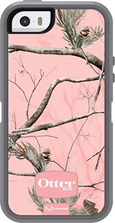 OtterBox DEFENDER SERIES Case for iPhone 5/5s/SE - Retail Packaging - REALTREE AP PINK (WHITE/GUNMETAL GREY/AP PINK DESIGN)