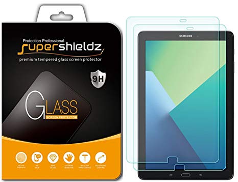 [2-Pack] Supershieldz for Samsung Galaxy Tab A 10.1 (S Pen Version SM-P580/SM-P585) Screen Protector, [Tempered Glass] Anti-Scratch, Bubble Free, Lifetime Replacement Warranty