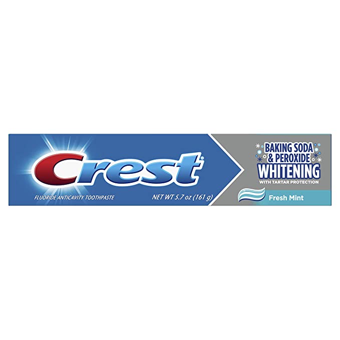 Crest Cavity & Tartar Protection Toothpaste, Whitening Baking Soda & Peroxide, 5.7 oz (Pack of 3)