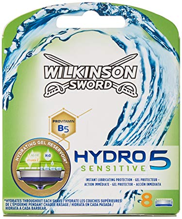 Wilkinson Sword Hydro 5 Sensitive Razor Blades, 8 Blades