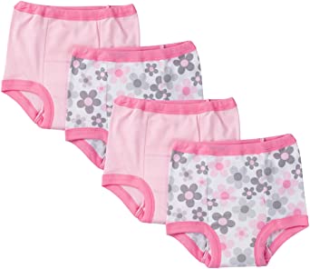 GERBER Baby Girls' 4-Pack Training Pant