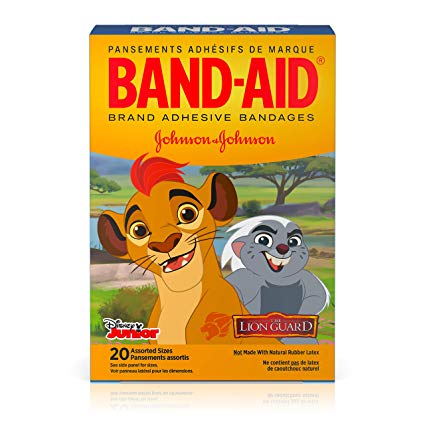 Band-Aid Brand Adhesive Bandages, Disney Junior The Lion Guard Characters, Assorted Sizes, 20 ct