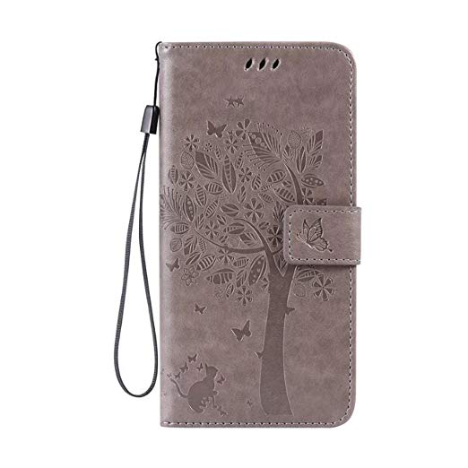 Generic Phone Wallet Card Holder Stand Flip Magnet PU Leather Case Cover For iPhone 6/6s gray