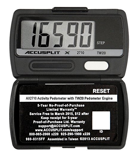 ACCUSPLIT AX2710 Accelerometer Pedometer-Steps only