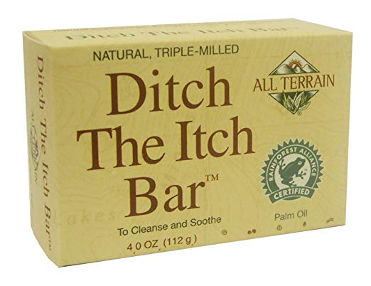 All Terrain Natural Ditch the Itch Bar 4oz, Helps Relieve Minor Skin Irritations & Itching, Helps With Poison Ivy, Insect Bites, Rashes