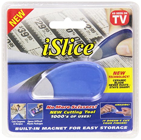 Slice Package Opener and Cutting Tool, Safe Ceramic Blade, Finger Friendly