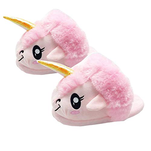 Kids Cute Plush Unicorn House Slippers Anti Slip Loafers