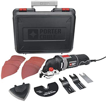 PORTER-CABLE PCE605K 3-Amp Corded Oscillating Multi-Tool Kit With 31 Accessories