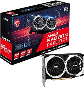 MSI RX 6500 XT Radeon Mech 2X 4G OC V508-003R Noir