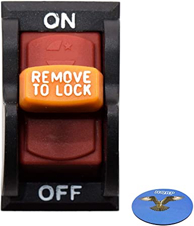 HQRP On-Off Toggle Switch compatible with Delta 489105-00 11-900 11-950 11-980 11-985 11-990 14-040 17-900 DP400 DP300L 17-950L Drill Press, 34-670 36-600 36-977 36-978 36-980 36-981 TS200LS Table Saw