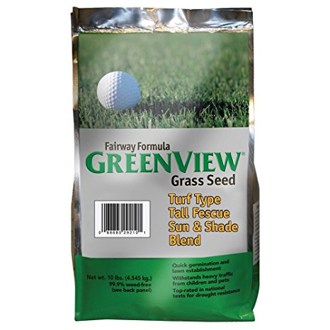 GreenView Fairway Formula Grass Seed Turf Type Tall Fescue Sun & Shade Blend, 10 lb Bag
