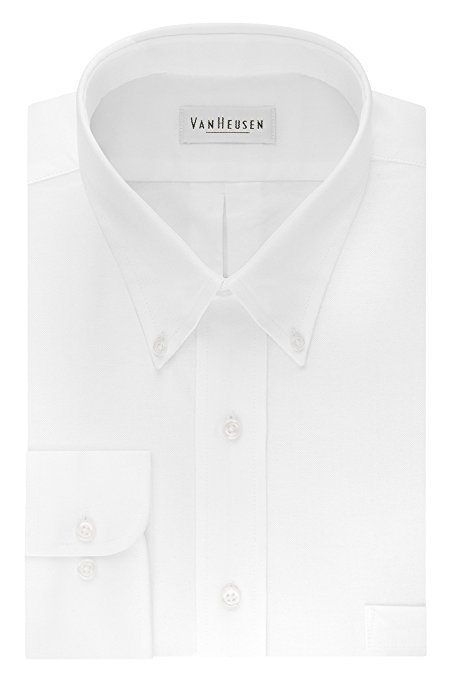 Van Heusen Mens Dress Shirts Regular Fit Oxford Solid Button Down Collar