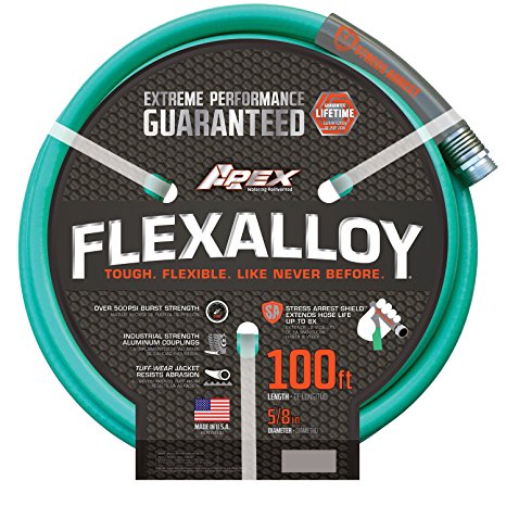 Apex 8550-100' Flex Alloy Garden Hose, 5/8" by 100'