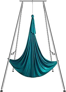 VEVOR Aerial Yoga Hammock & Swing, 4.4 Yards, Aerial Yoga Starter Kit with 100gsm Nylon Fabric, Full Rigging Hardware & Easy Set-up Guide, Antigravity Flying for All Levels Fitness Bodybuilding, Gold