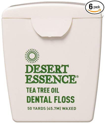 Desert Essence Tea Tree Oil Floss, 50 yds, 6 Pack