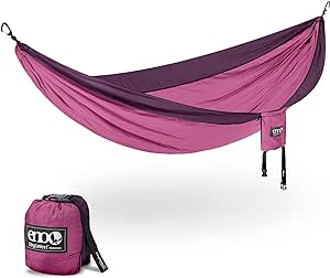 ENO SingleNest Hammock - Lightweight, 1 Person Portable Hammock - for Camping, Hiking, Backpacking, Travel, a Festival, or The Beach - Berry/Plum