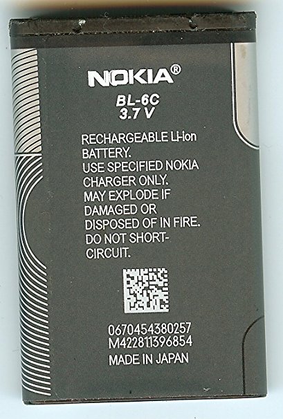 Nokia OEM BL-6C Lithium ion Cell Phone Battery