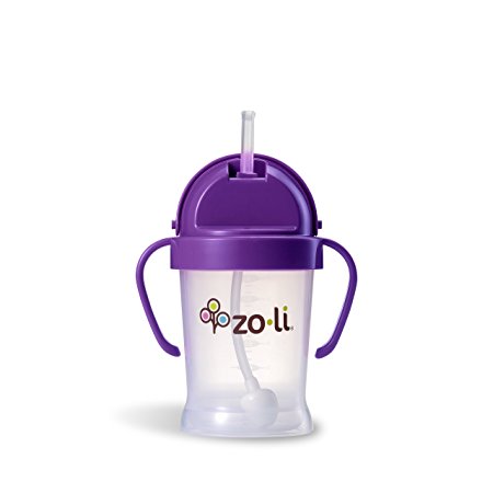ZoLi BOT Straw Sippy Cup - Purple 6 oz