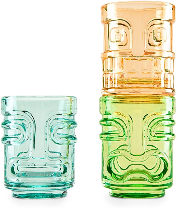 Tiki Trio Shot Glasses in Assorted Colors by TrueZoo