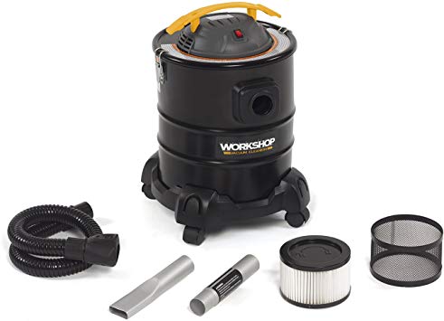 WORKSHOP Ash Vacuum Cleaner WS0500ASH, 5-Gallon Ash Vac For Fireplaces, Stoves, BBQ Pits; 3.0 Peak Horsepower Ash Vacuum
