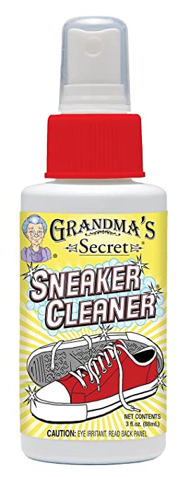Grandma's Secret Sneaker Cleaner - Shoe Cleaner for Rubber, Canvas and Leather - Stain Remover Spray Removes Dirt, Grime and Grass - 3oz Sneakers Cleaner for Outdoor Shoes, Slippers and Moccasins
