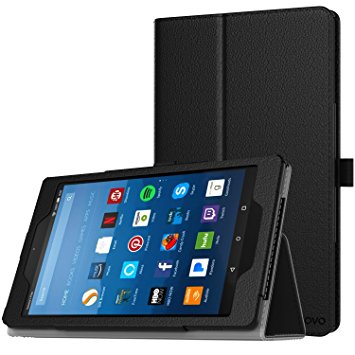 TiMOVO All-New Fire HD 8 2017 Case (7th Generation, 2017 Release) - Smart Cover Slim Folding Stand Case with Auto Wake/Sleep Function for Amazon Fire HD 8 Tablet, Black