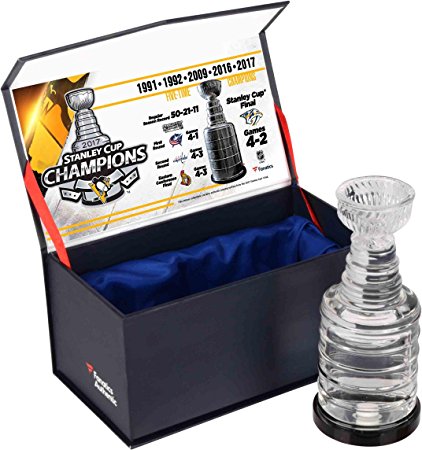 Pittsburgh Penguins 2017 Stanley Cup Champions Crystal Stanley Cup Trophy - Filled With Ice From the 2017 Stanley Cup Final - Fanatics Authentic Certified