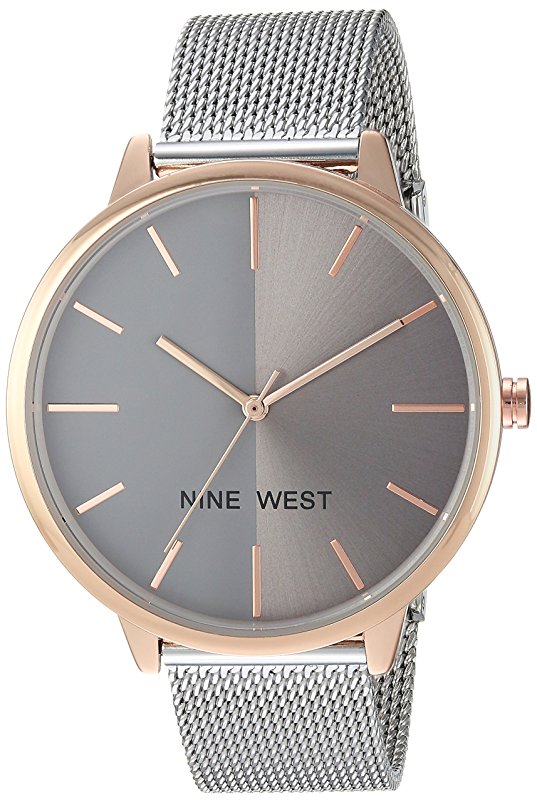 Nine West Women's 40mm Two-Tone Mesh Strap Watch