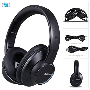 Bluetooth Headphone,Ausdom Shareme 4.1 Over-ear Wireless  wired Stereo Headphone Headset with Mic [Bluetooth V4.1 EDR]