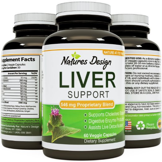 Liver Cleanse Detox Pills For Women And Men Contains Essential Herbs Milk Thistle Dandelion Root & Artichoke Leaf With Enzymes Protease & Lipase – Boost Energy & Metabolic Support By Nature’s Design