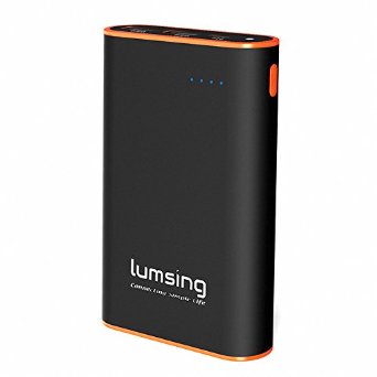 Lumsing External Battery Power Bank 10050mAh Portable Battery Charger for iPhone 6 6S Plus 6 , iPad Air 2,Samsung Galaxy Note 4, S6 Edge,Google Nexus 6, LG Motorola , SONY Xperia Z3, Smart Phones and Tablets-Black