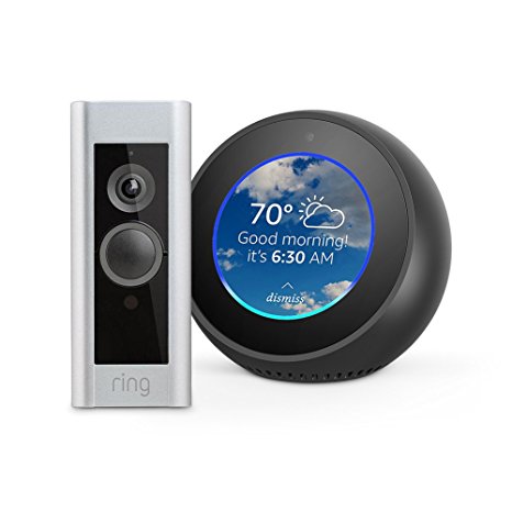 Echo Spot - Black   Ring Video Doorbell Pro