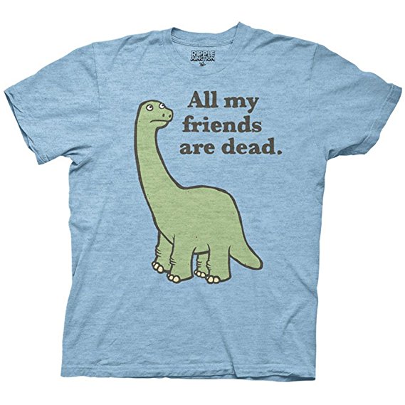 All My Friends Are Dead Dinosaur Adult T-shirt