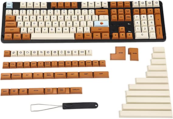 Mars Colony XDA Profile PBT 121 165 Keys Dye Sub Dye Sublimated Keycap Set Suitable for ANSI MX Switches Mechanical Keyboard (Only Keycap) (Mars Colony 165 Keys)