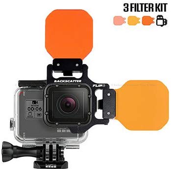 Backscatter Flip6 Three Filter Underwater Color-Correction Shallow, Dive & Deep Kit for GoPro