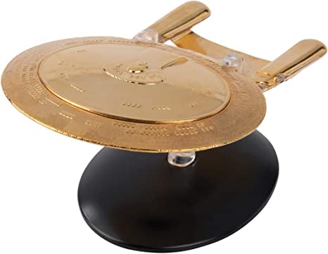 Star Trek The Official Starship Collection | Gold Plated U.S.S. Enterprise NCC-1701-D Special Edition by Eaglemoss Hero Collector