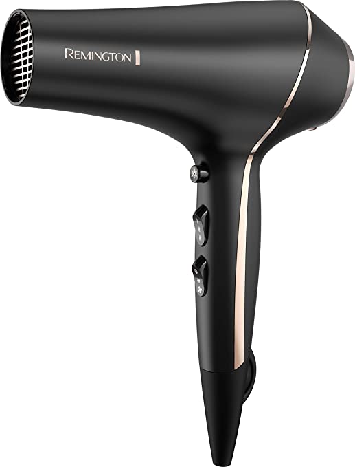 Remington Pro Midnight Edition Hair Dryer with Advanced Thermal Technology, With Concentrator and Diffuser, Black, AC9120CDN, 2.86 Pounds