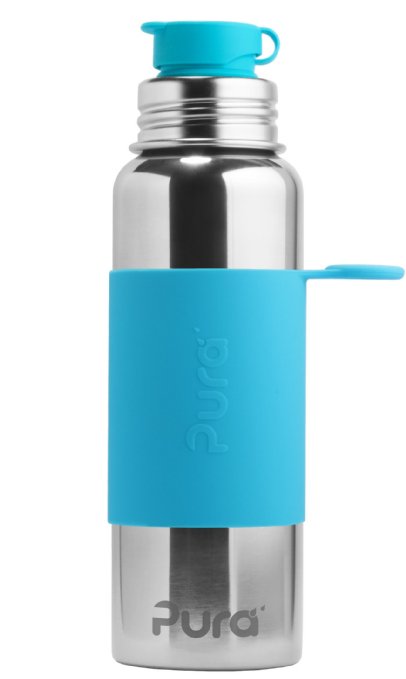 Pura Sport Stainless Steel Bottle with Silicone Sport Top 28 ounce