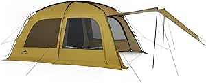 Naturehike Dune Hot Tent with Stove Jack, Waterpooof UV Protection 2-3 Person Winter Tent with Vestibule, Double Layer 4 Season Tent for Camping