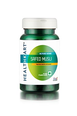 HealthKart Safed Musli Extract 500g with 40% Saponins,  improves stamina and power , 100% Natural,  60 vegetarian capsules