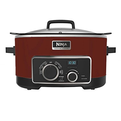 NINJA 4-in-1 Cooking System, Cinnamon/Red, 6 Qt (Certified Refurbished)