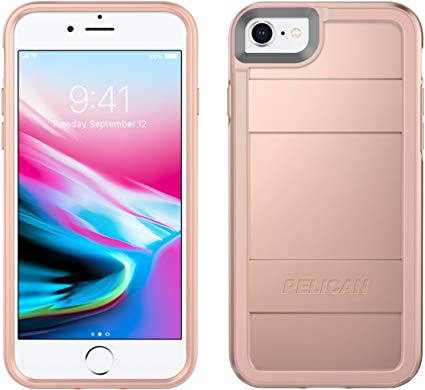 Pelican iPhone 8 Case | Protector Case - fits iPhone 6/6s/7/8 (Metallic Rose Gold)