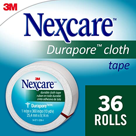 Nexcare Nexcare Durapore Cloth First Aid Tape, 538-p1, 1 in X 10 Yds, 36 Count, 36 Count